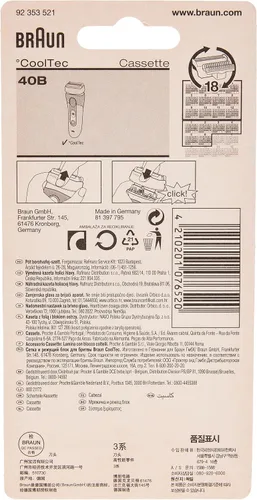 Miniatura 4 de Braun Cabezal de repuesto para maquinilla de afeitar CoolTec serie 40B