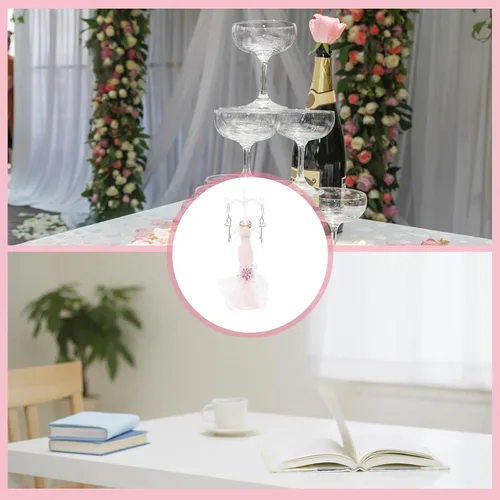 Miniatura 6 de Alipis Nordic Style Jewelry Display Stand Mannequin with Mermaid Dress 27cm, Hanging Necklace and Earring Organizer Rack for Women, Jewelry Storage