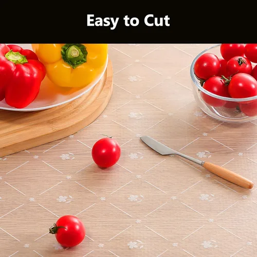 Miniatura 5 de INNOLITES Forro para estante de gabinete de cocina, forro no adhesivo para refrigerador y cajón, EVA impermeable con flores, fácil de limpiar y sin
