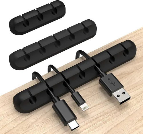 INCHOR - Clips para cables, organizador de cables para escritorio, clips de cable de carga, organizador de cables para mesita de noche, organizador