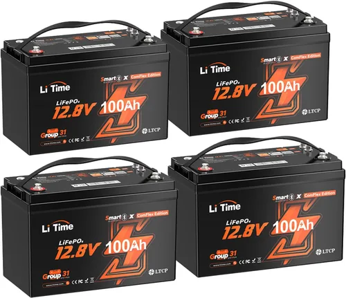 Miniatura 23 de LiTime Batería LiFePO4 de 12 V 230 Ah, recargable, de litio, más de 4000 ciclos profundos, energía de respaldo para casa rodante, remolque de viaje