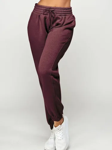 Miniatura 31 de IUUI Pantalones deportivos de cintura alta para mujer, con bolsillos, de algodón, holgados, atléticos