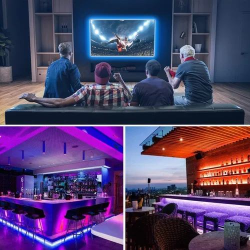 Miniatura 9 de PAUTIX Tira de luz LED RGB controlador inteligente inalámbrico, control remoto de 44 teclas y control de aplicación, sincronización de música