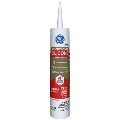 Miniatura 10 de GE Advanced - Sellador de silicona para cocina y baño, blanco, cartucho de 10 fl oz, paquete de 12 - Sellador de silicona 100% impermeable, adhesión