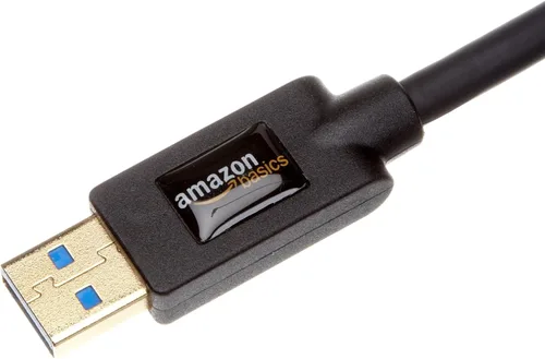 Miniatura 3 de Amazon Basics Cable de extensión USB 3.0, transferencia de datos de alta velocidad de 9.8 pies, macho a hembra, 4.8 Gbps, conectores chapados