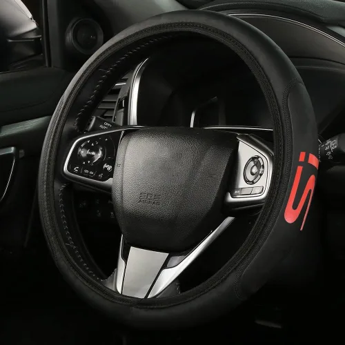 Miniatura 2 de Funda de cuero para volante compatible con Civic si Universal Size (SI)