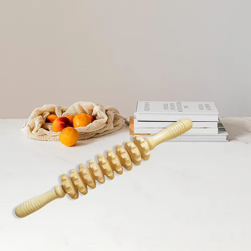 Miniatura 6 de Herramientas de masaje de terapia de madera, rodillo de masaje manual para esculpir el cuerpo, kit de maderoterapia, masajeador de celulitis