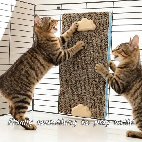 Miniatura 3 de Poste rascador para gato para jaula 40X10CM, jaula montado en la pared gato Rascador, Rascador de cartón, SCR-40X30CM-3.3CM