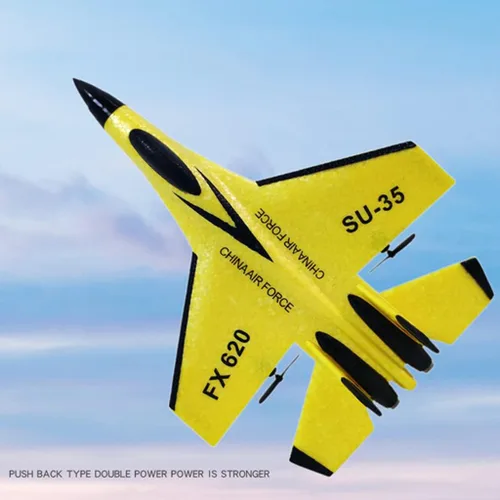 Miniatura 4 de Feamos Fmingdou Avión Rc, avión RC realista SU-35 Fighter EPP Avión de espuma para niños Fácil vuelo antichoque Control remoto avión para niños 13.0