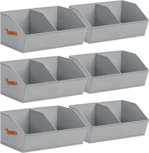 Miniatura 21 de Homsorout Organizadores de Armario y Contenedores de Almacenamiento - Paquete de 4 Contenedores de Almacenamiento Plegables Divididos Trapezoidales
