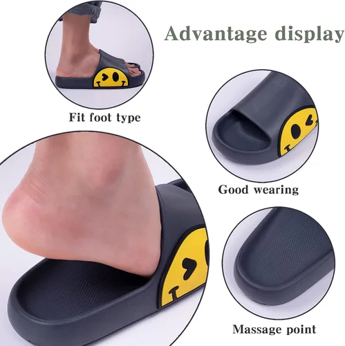 Miniatura 4 de Sandals for Girls and Boys,Mens Slippers Sandals for Women,EVA Anti-Slip Indoor & Outdoor Kids Slippers Smile Face Open Toe Spa Bath Pool Gym House