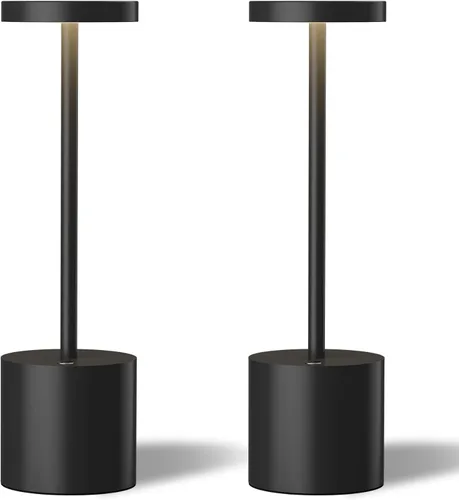Miniatura 13 de TBBGA Lámpara de mesa LED inalámbrica, lámpara recargable con atenuación continua de 3 colores, lámpara de batería, luz nocturna portátil de metal