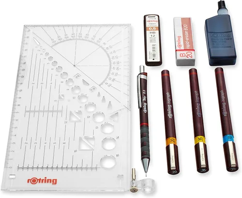 Miniatura 8 de Rotring Isograph Plumas para dibujo técnico. Juego de 3 unidades, Marrón
