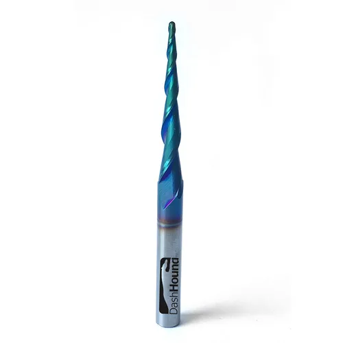 Miniatura 7 de BRB218B - Broca en espiral de punta esférica de carburo sólido recubierto NACO, fresadora CNC con vástago de 1/4, CD de 1/8 pulgadas x 1/2 pulgadas