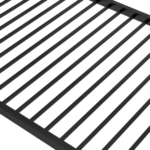Miniatura 9 de Litera de metal individual sobre individual, litera baja resistente con barandillas de seguridad y escalera para niños, adolescentes y adultos,