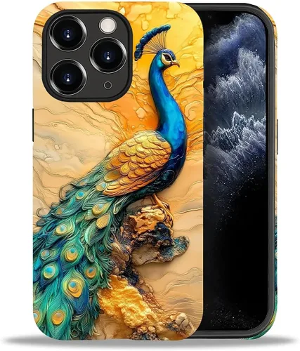 Miniatura 69 de DAIZAG Funda compatible con iPhone 11, hermoso color arena, patrón completo, carcasa rígida híbrida de plástico TPU + funda de protección