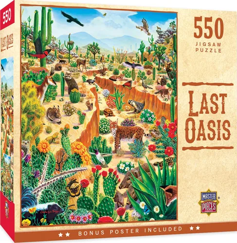 MasterPieces Rompecabezas de 550 piezas para adultos, familia o jóvenes, Last Oasis, 18 x 24 pulgadas