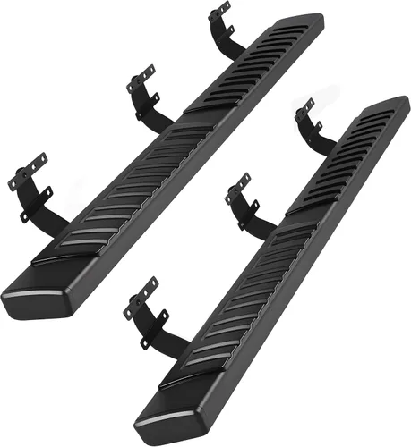 PZ Estribos de 6 pulgadas para Dodge Ram 1500 Crew Cab 2019-2025, nuevo estilo de carrocería, aleación de aluminio negro, escalón lateral Nerf Bar