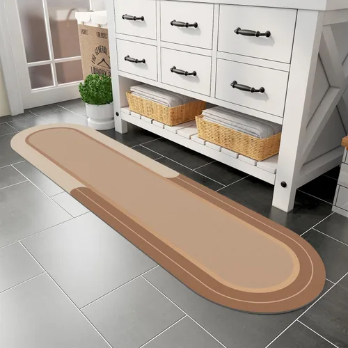 Miniatura 32 de MontVoo Alfombra de baño antideslizante, de secado rápido, resistente a las manchas para el suelo del baño, alfombra de ducha de fácil cuidado