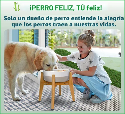 Miniatura 8 de Soporte para Cuencos de Perros (14 Pulgadas de Alto) - Ideal para Razas Grandes, Usar para Elevar y Alzar Platos de Mascotas, Fuentes de Agua