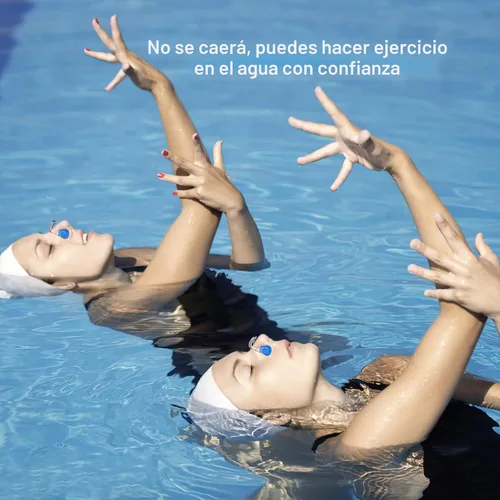 Miniatura 5 de Clip de nariz de natación, paquete de 14 tapones para la nariz con gel de sílice impermeable para niños (edad 7 +) y adultos, multicolor