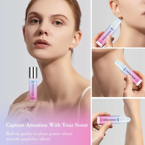 Miniatura 4 de Perfumes de feromonas para mujer, perfume enrollable de larga duración, aceites de perfume para mujeres, tamaño de viaje: 0.34 onzas líquidas
