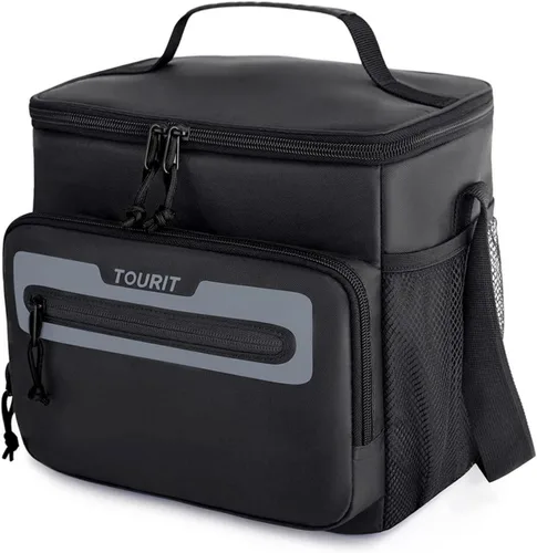Miniatura 14 de TOURIT Lonchera grande de 14L con aislamiento para almuerzo, enfriador de comida para hombres y mujeres, color negro Camuflaje