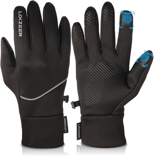 Guantes de ciclismo de invierno para hombres y mujeres guantes térmicos impermeables con pantalla táctil y palma antideslizante, guantes ligeros y