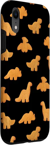 Miniatura 3 de Patrón de pepitas de pollo para iPhone XR Dinos Estuche negro realista divertido Dino