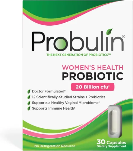 Miniatura 10 de Probulin Suplemento de Salud de Mujeres con Probióticos + Prebióticos para la Salud Vaginal, Intestinal e Inmune - 20 mil millones de UFC - 12 cepas