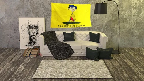 Miniatura 3 de Tax This Dick - Bandera federal de 2 x 3 pies, color vivo, doble costura en el borde, banderas con 4 ojales de latón inoxidables. (2 x 3 pies)