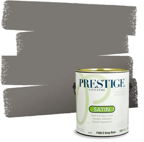 Miniatura 124 de PRESTIGE Paints - Pintura interior e imprimación en uno, 1 galón, cáscara de huevo, pimienta envejecida