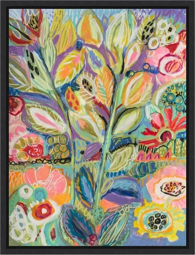 Miniatura 10 de Amanti Art Lienzo enmarcado para pared, 24 x 18 pulgadas, jardín de fantasía II, por Karen Fields, lienzo enmarcado para pared, arte abstracto