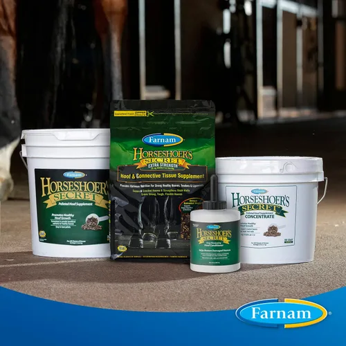 Miniatura 7 de Farnam Horseshoer's Secret Suplemento de biotina de pezuña y tejido conectivo extra fuerte con aminos para pezuñas fuertes y saludables, tendones