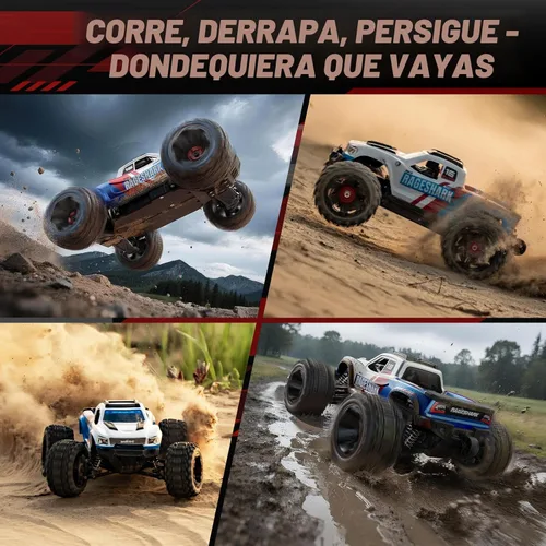 Miniatura 4 de UDIRC Coches RC Todo Terreno Rápidos, RC Camiones 1:16 Todo Terreno 4WD de Alta Resistencia Actualizables a 90 km/h, Camión Monstruo de Control