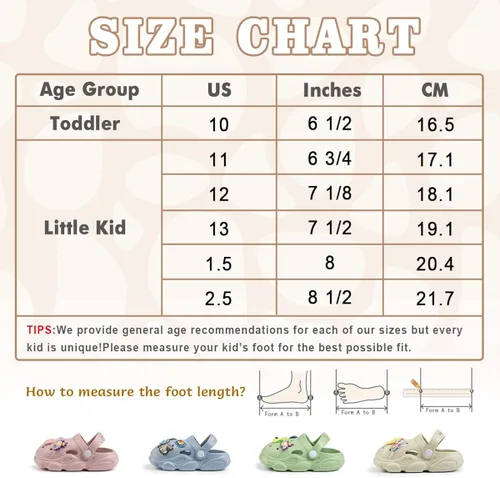 Miniatura 6 de Zoolar Bonitos zuecos de jardín para niños y niñas, zapatos de verano ligeros para exteriores, sandalias para niños y niñas, zapatos de playa