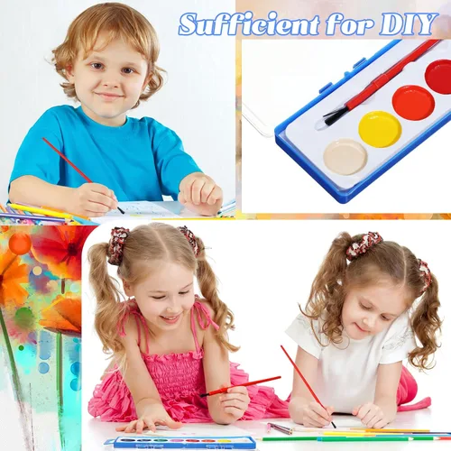 Miniatura 7 de Zhehao Juego de 150 piezas de pintura de acuarela para regalos del día de San Valentín, 8 pinturas lavables de acuarela lavables a granel