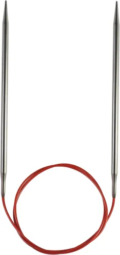 Miniatura 3 de ChiaoGoo - Aguja para tejer circular de acero inoxidable (102 cm), color rojo