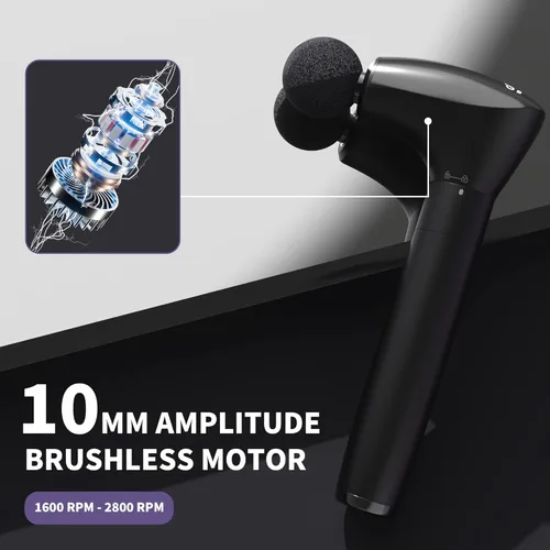 Miniatura 7 de 2-en-1 Pistola de Masaje Muscular Desmontable de Tejido Profundo con Mango Extensible de 20 Pulgadas, Masajador para Espalda y Cuello para Alivio