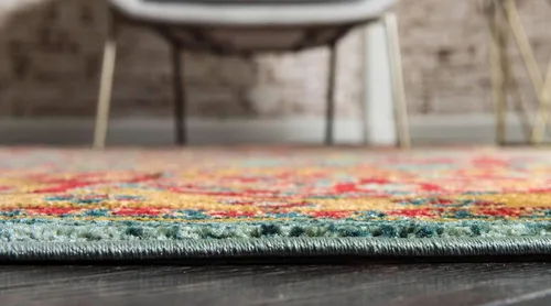 Miniatura 4 de Unique Loom Sahand Collection - Alfombra de área, Alexander (rectangular, 2 pies 2 pulgadas x 3 pies 1 pulgada, azul claro/marrón claro)