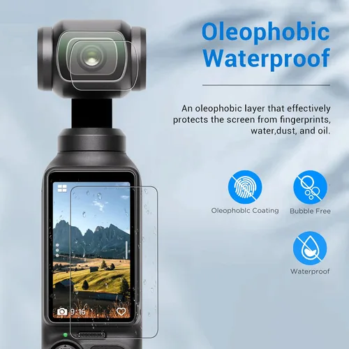Miniatura 4 de CYNOVA DJI Osmo Pocket 3 Protector de Pantalla, Protector de Lente para DJI Osmo Pocket 3 Accesorios con Película de Pantalla LCD de Vidrio