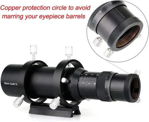 Miniatura 2 de SVBONY SV106 Alcance de guía con buscador de enfoque helicoidal y alcance de guía de uso múltiple para telescopio astronómico (50mm)