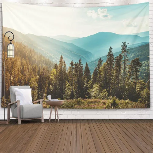 Miniatura 16 de Crannel Tapiz de invierno para colgar en la pared, sombrero de mago psicodélico para barba, tapiz mágico de calavera de humo de 50 x 60 pulgadas