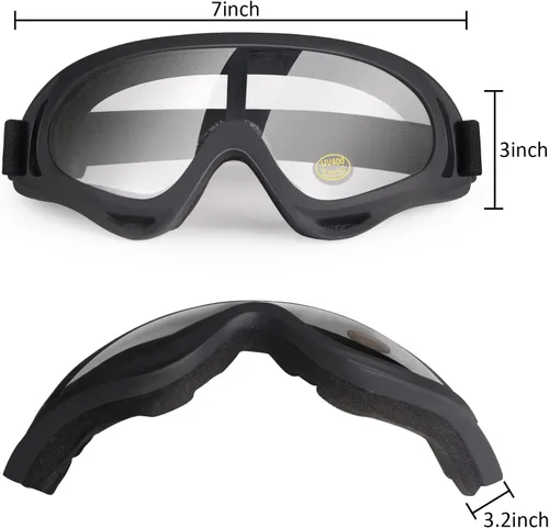 Miniatura 5 de Gafas transparentes para motocross, ATV, motocicletas, motocross, ciclismo, UTV, todoterreno, esquí, gafas protectoras antivaho, a prueba de polvo
