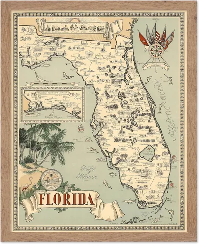 Miniatura 58 de Poster Master Póster retro de viaje con mapa monumental vintage de Florencia, arte italiano, gran regalo para hombres, mujeres, amantes