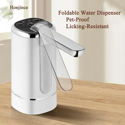 Miniatura 2 de Dispensador de agua eléctrico plegable para jarra de 5 galones, carga USB, 3 modos con interruptor de apagado automático, portátil para el hogar, al