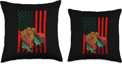 Miniatura 3 de Afro-American Black Liberation Flag Pan African UNIA Flag Throw Pillow