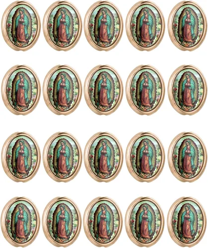 Miniatura 7 de COTTVOTT 20 cuentas espaciadoras de Nuestra Señora de Guadalupe de San Judas para bricolaje, rosario, collar, pulsera, joyería, abalorios, parte