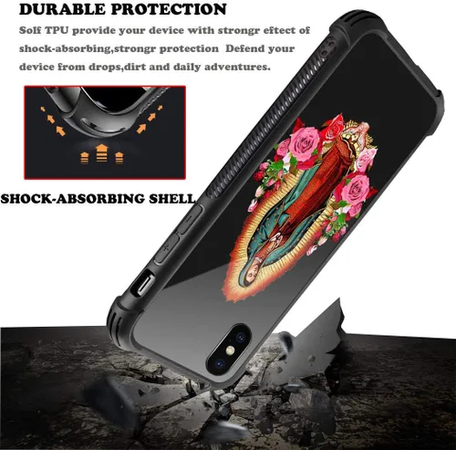 Miniatura 4 de CARLOCA Funda compatible con iPhone XR, diseño gráfico de Flower Lady para iPhone XR para niñas y niños, diseño gráfico a prueba de golpes, dama