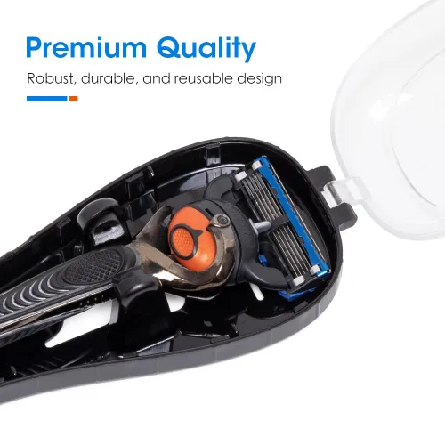 Miniatura 2 de Nincha Manual Razor Travel Case Portable Plástico Manual Razor Trimmer Protector Negro